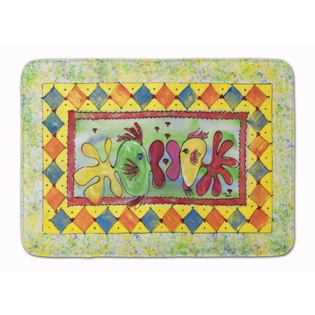 Carolines Treasures Kissing Fish Machine Washable Memory Foam Mat 8074-RUG